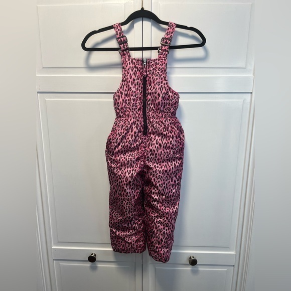 Pink Platinum Leppard Print Snow Bids Size Girls 4 Color Pink And Black - Picture 1 of 9